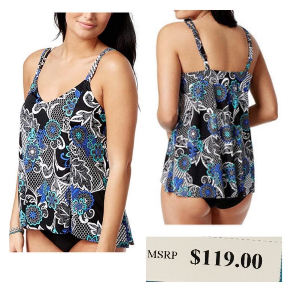 NWT! Swim Solutions Garden Lace Swimdress - Picture 11 of 11